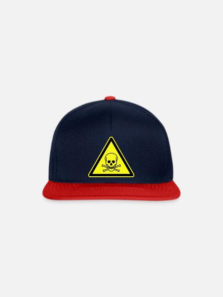 Giftige Warnung. Giftige Warnung - Snapback Cap - Navy/Rot