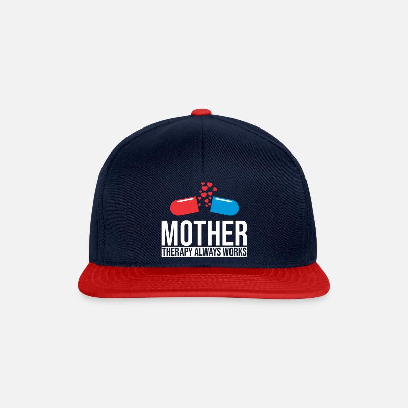 Mother Therapy Always Works - Snapback Cap - navy/red