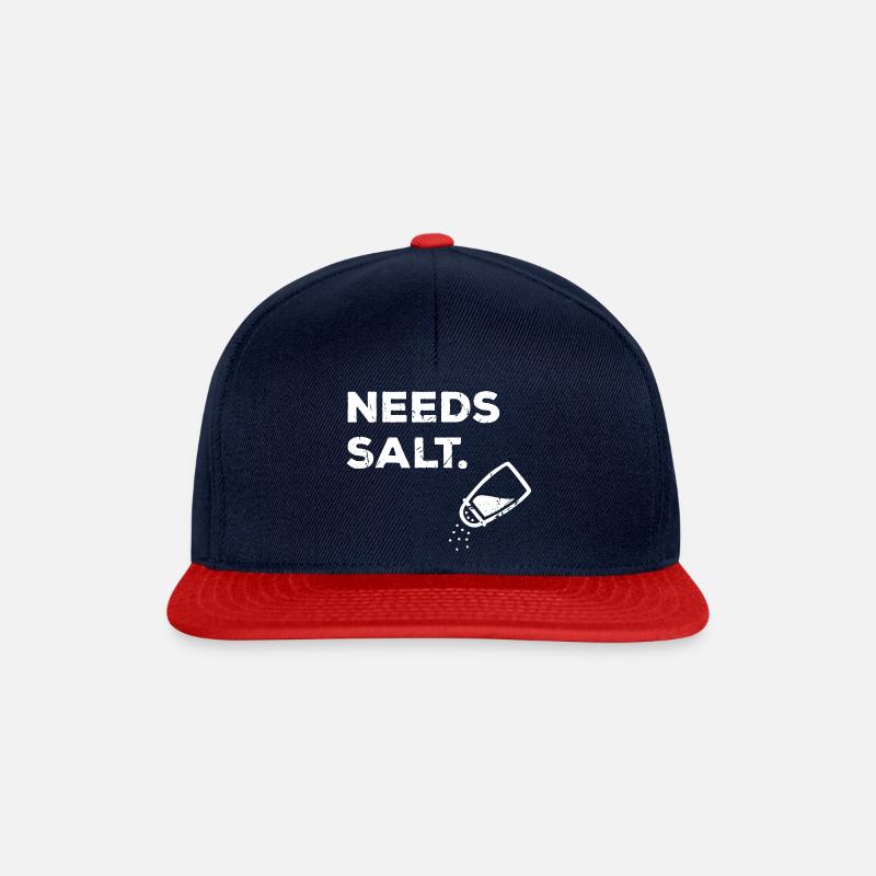 Need salt always and constantly - Snapback Cap - navy/red