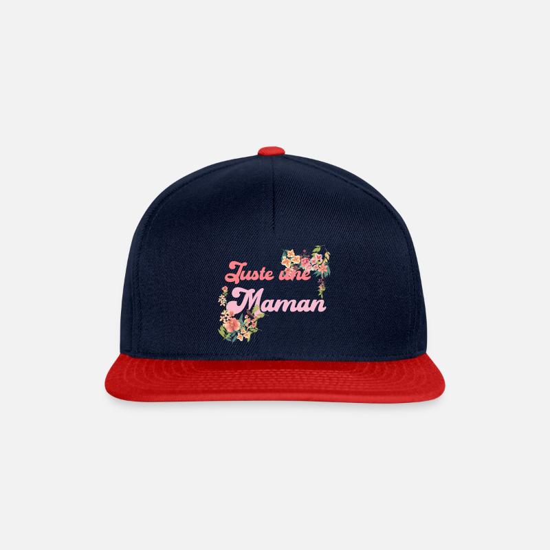 Nur eine groovige Retro-Mama - Snapback Cap - Navy/Rot