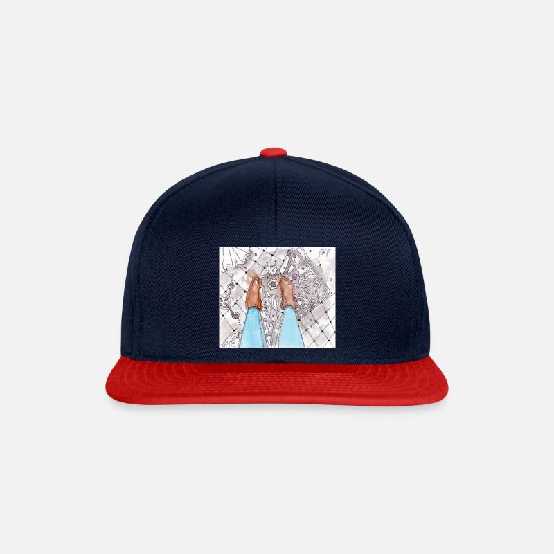 Confusion 19 - Casquette snapback - bleu marine/rouge