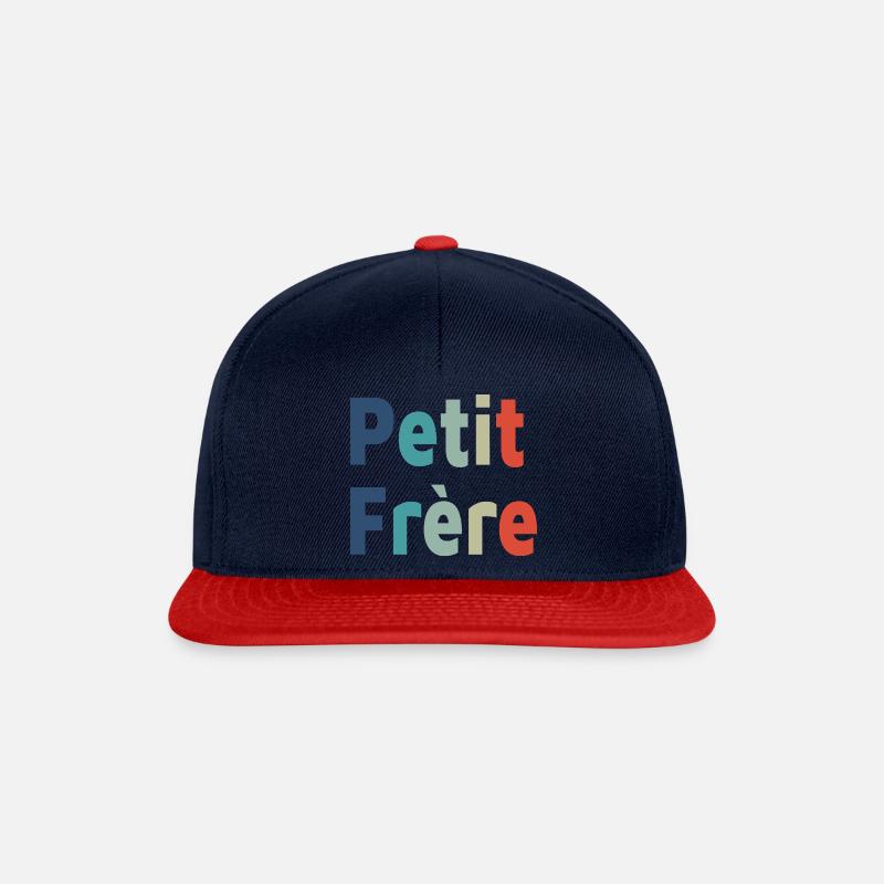 Geburt, Kleiner Bruder, Sohn, Junge - Snapback Cap - Navy/Rot