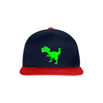 Dino pour les enfants - Casquette snapback - bleu marine/rouge - Devant