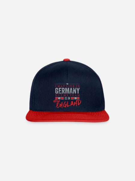 New England Football Fans Germany - Snapback Cap - Navy/Rot