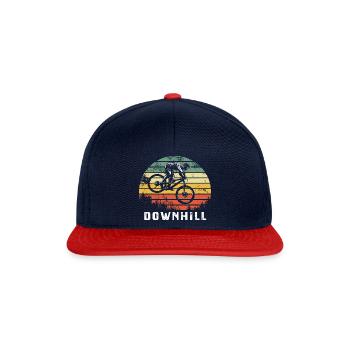Mountain bike downhill heat MTB rider gift - Snapback Cap - navy/red - Front