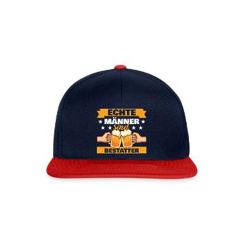 Echte Männer sind Bestatter - Snapback Cap - Navy/Rot - Vorne
