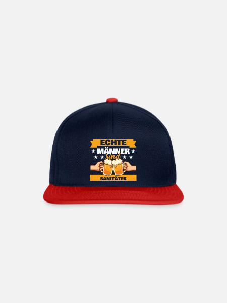 Echte Männer sind Sanitäter - Snapback Cap - Navy/Rot