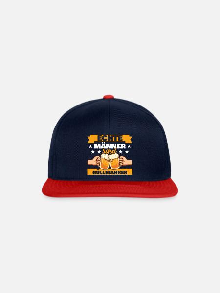 Echte Männer sind Güllefahrer - Snapback Cap - Navy/Rot