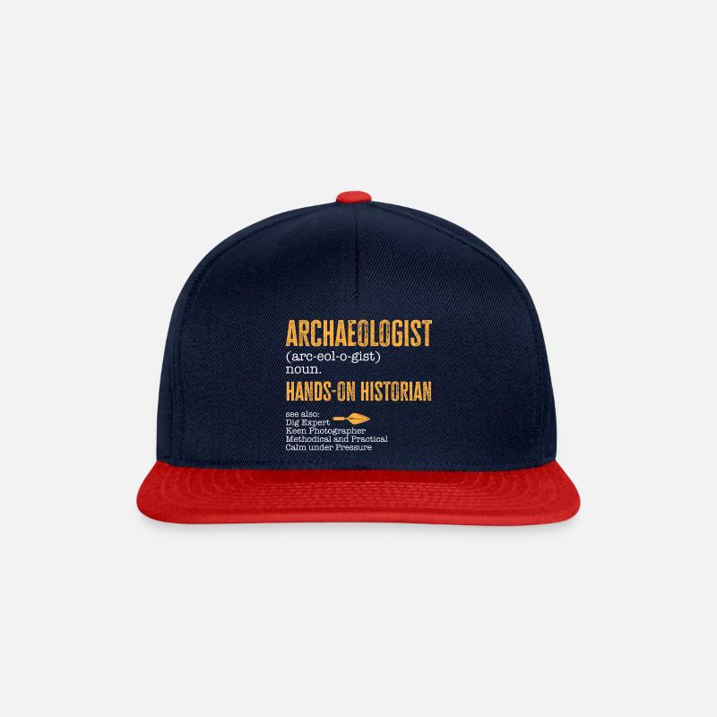 Archaeology Gift Archaeologist - Snapback Cap - navy/red
