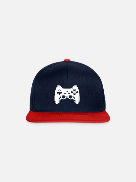 Joystick - Snapback Cap - Navy/Rot