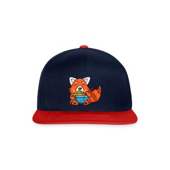 Ramen Life Motiv Raccoon Chemise Motif Ramen Noodle - Casquette snapback - bleu marine/rouge - Devant