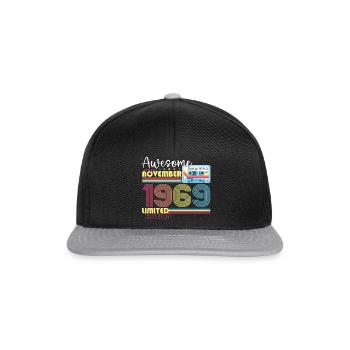 November born 1969 53rd birthday gift - Snapback Cap - black/grey - Front