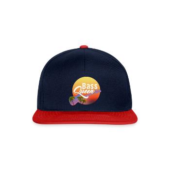 Die Königin des Basses - Snapback Cap - Navy/Rot - Vorne