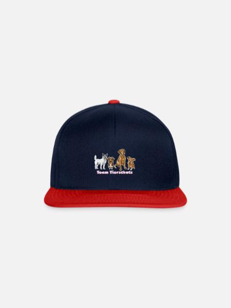 Team Tierschutz - Snapback Cap - Navy/Rot