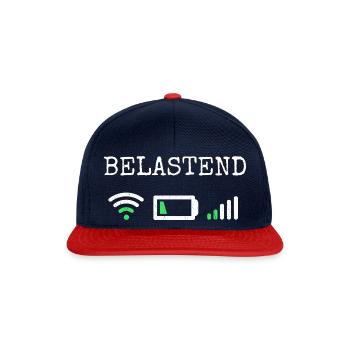 Belastend Lustiges Programmierer Computer Gamer - Snapback Cap - Navy/Rot - Vorne