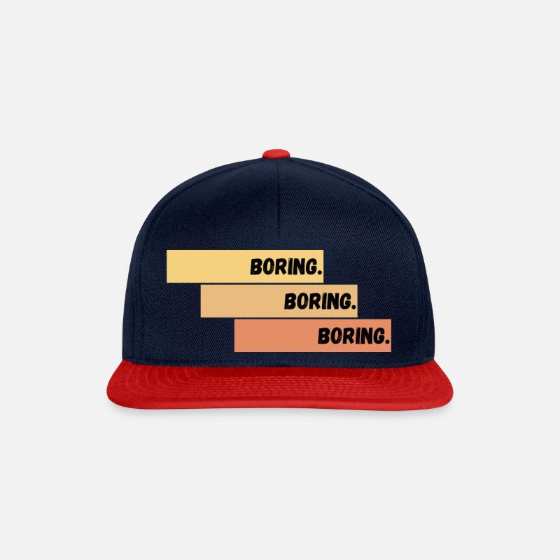 Boring - Snapback Cap - navy/red