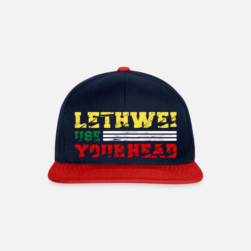 Combattez intelligemment utilisez la tête LETHWEI 9 membres - Casquette snapback - bleu marine/rouge