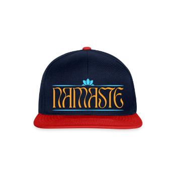 Namaste - Snapback Cap - navy/red - Front