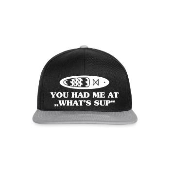 SUP Paddle Board Paddleboarding - Snapback Cap - Schwarz/Grau - Vorne