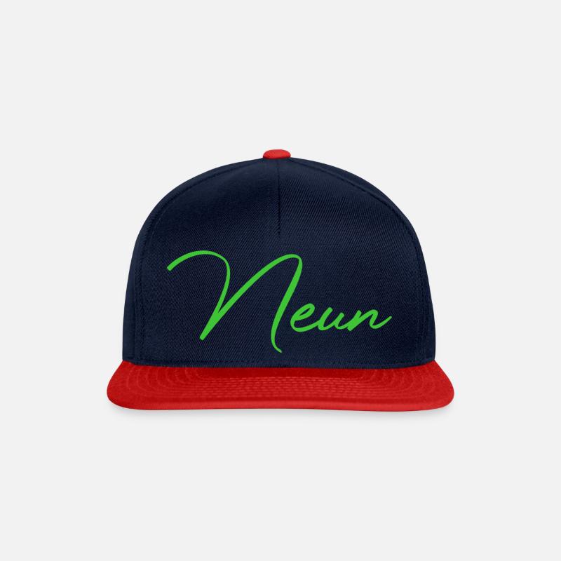 9. Geburtstag Neun 9 Jahre - Snapback Cap - Navy/Rot
