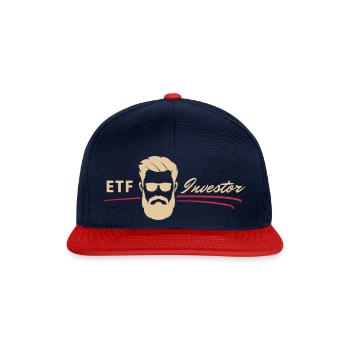 Cool Guy ETF Investor - Snapback Cap - Navy/Rot - Vorne