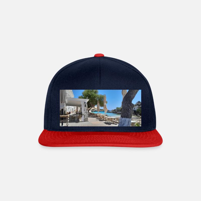menorca - Casquette snapback - bleu marine/rouge