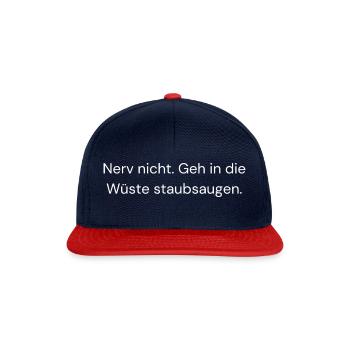 Mach den Staubsauger! - Snapback Cap - Navy/Rot - Vorne