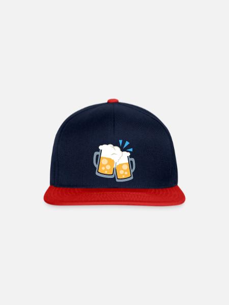 wiesn bier krüge - Snapback Cap - Navy/Rot