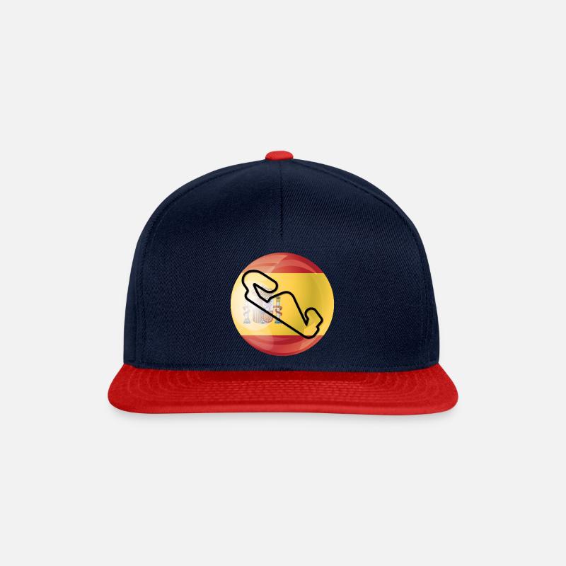 Racetrack, Racetrack, Spain, GP - Snapback Cap - navy/red