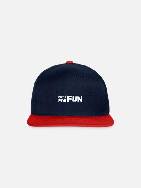 JUST FOR FUN - Snapback Cap - Navy/Rot