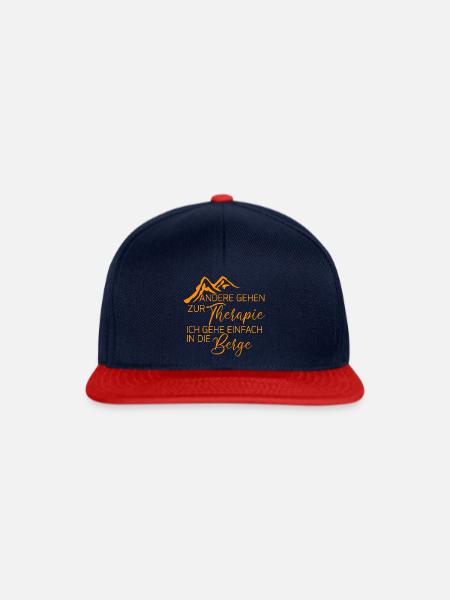 Andere gehen zur Therapie - Snapback Cap - Navy/Rot