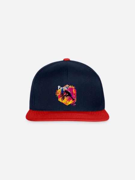Bmx - Snapback Cap - Navy/Rot
