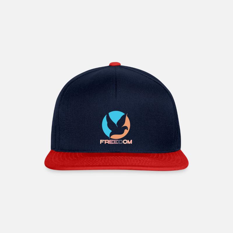 Freedom - Snapback Cap - Navy/Rot