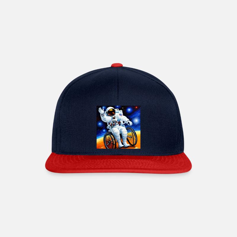 Inclusionaut - Casquette snapback - bleu marine/rouge