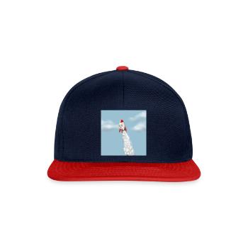 To the moon - Snapback Cap - navy/red - Front