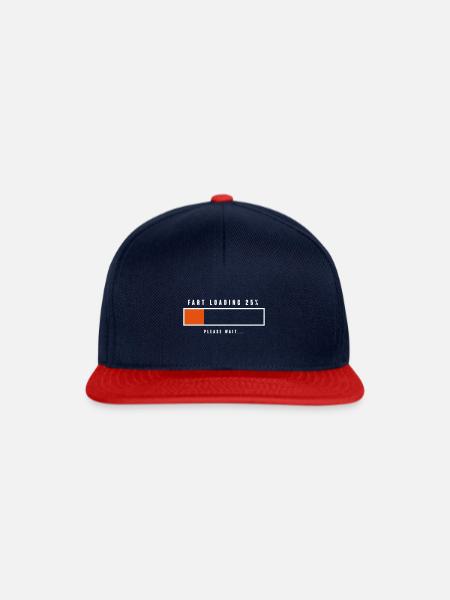 fart loading 25% - Snapback Cap - Navy/Rot
