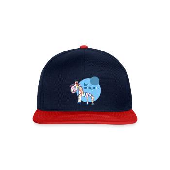 Z E B R A gone wild - Snapback Cap - Navy/Rot - Vorne