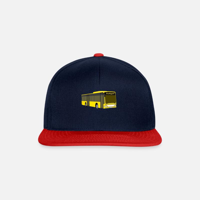 Bus Stuttgart - Snapback Cap - Navy/Rot