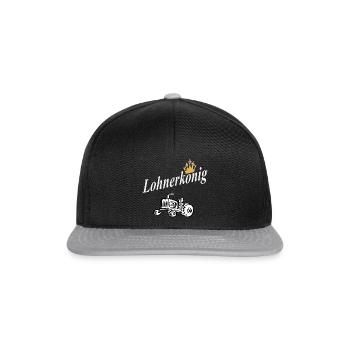 Lohnerkönig - Snapback Cap - Schwarz/Grau - Vorne