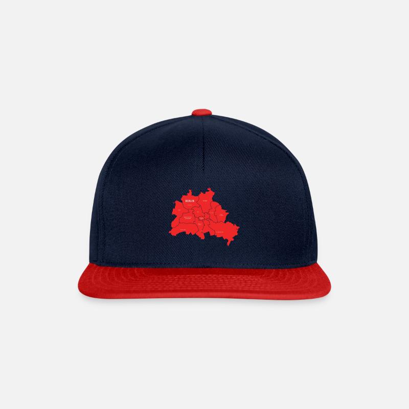 Plan de Berlin - Casquette snapback - bleu marine/rouge