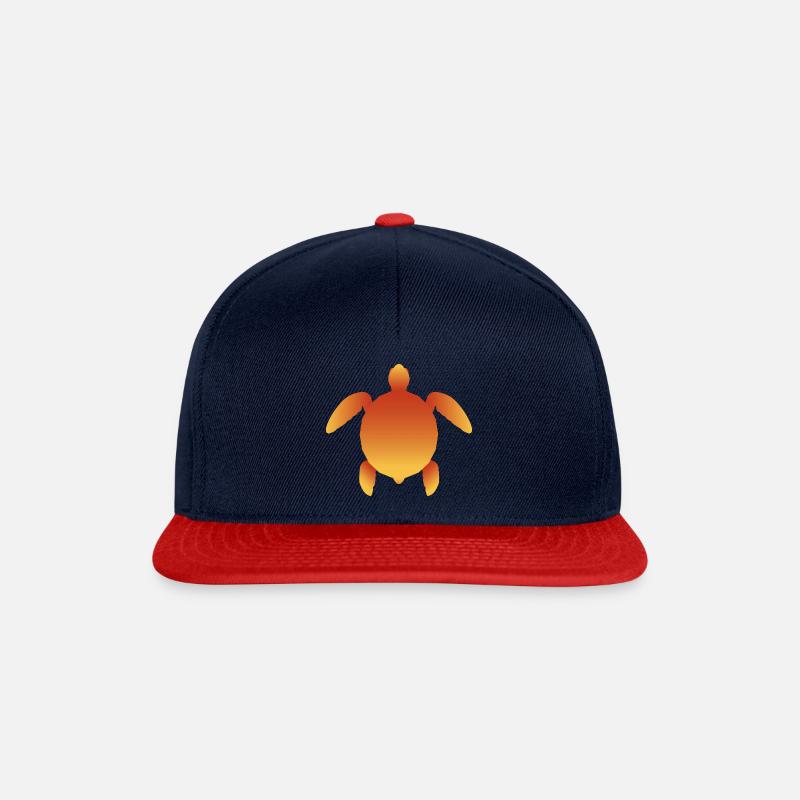 Turtle - Snapback Cap - navy/red