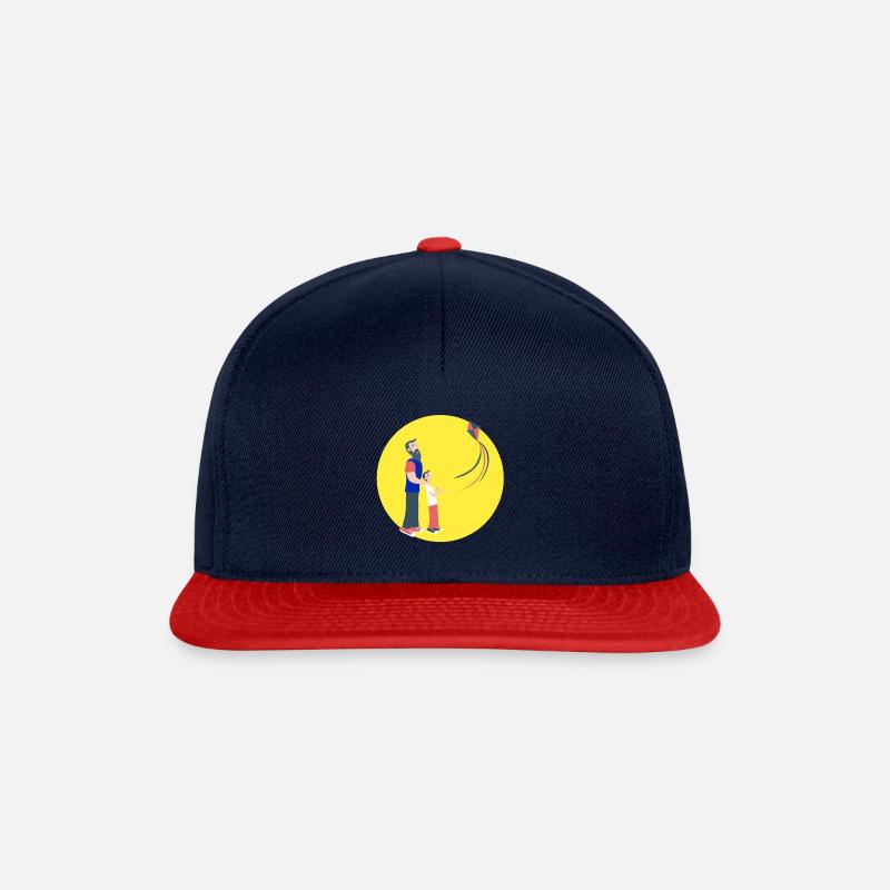 Vater und Sohn - Snapback Cap - Navy/Rot