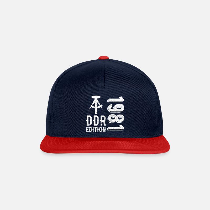 DDR 1981 Edition Geschenk - Snapback Cap - Navy/Rot
