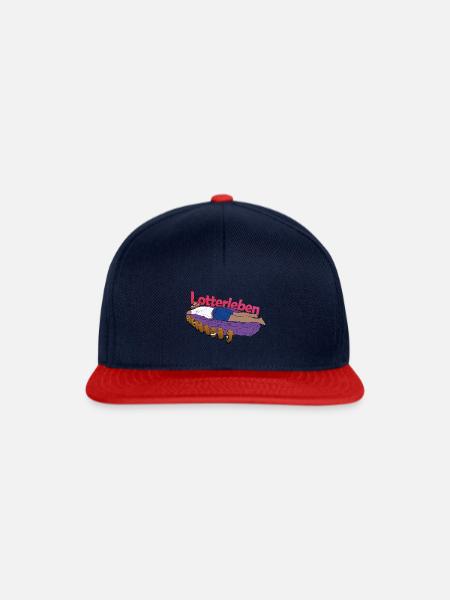 LOTTERLEBEN - Snapback Cap - Navy/Rot
