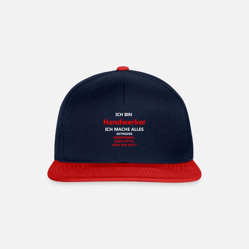 Ich bin Handwerker - Snapback Cap - Navy/Rot