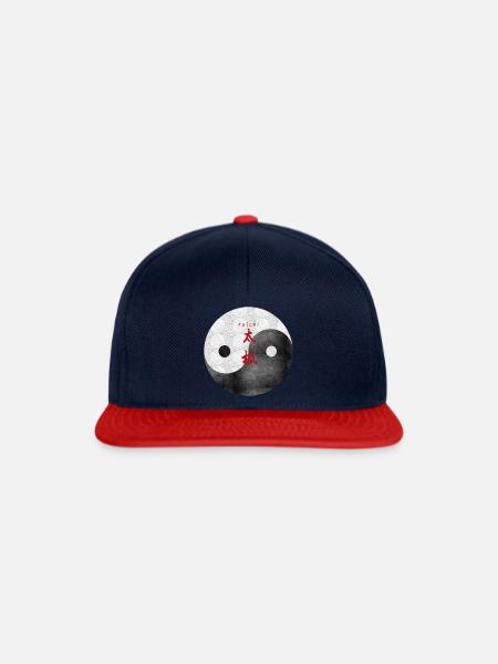 Geschenk elegantes Design Taichi-Motiv - Snapback Cap - Navy/Rot