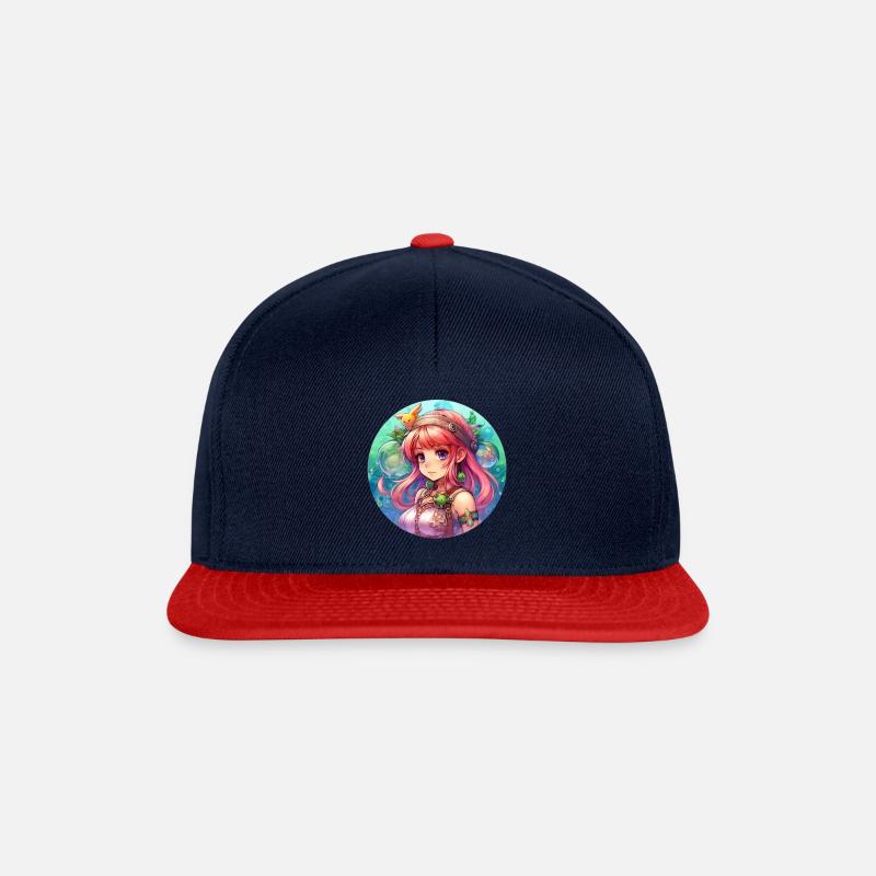 A cute fairy tale needs a cute girl:) - Snapback Cap - navy/red