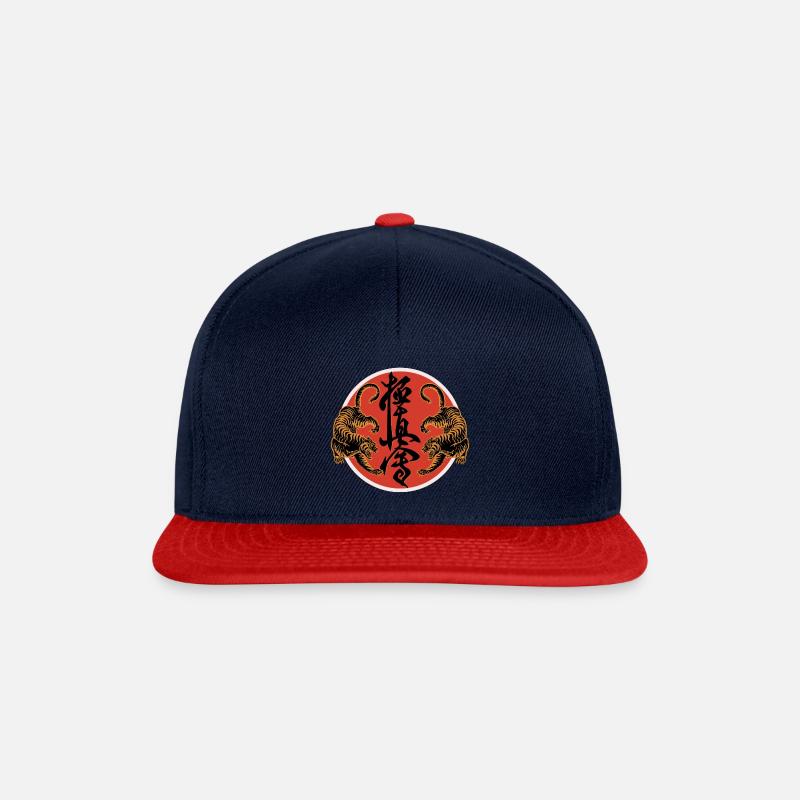 Karate Kyokushin Kampfsport Kampfkunst - Snapback Cap - Navy/Rot