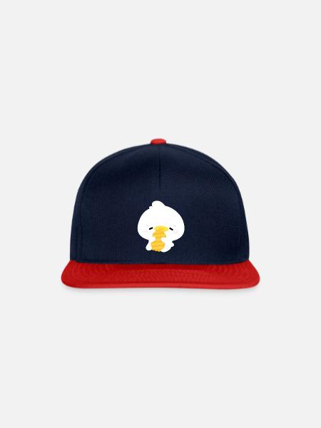 Schläfrige Ente - Snapback Cap - Navy/Rot