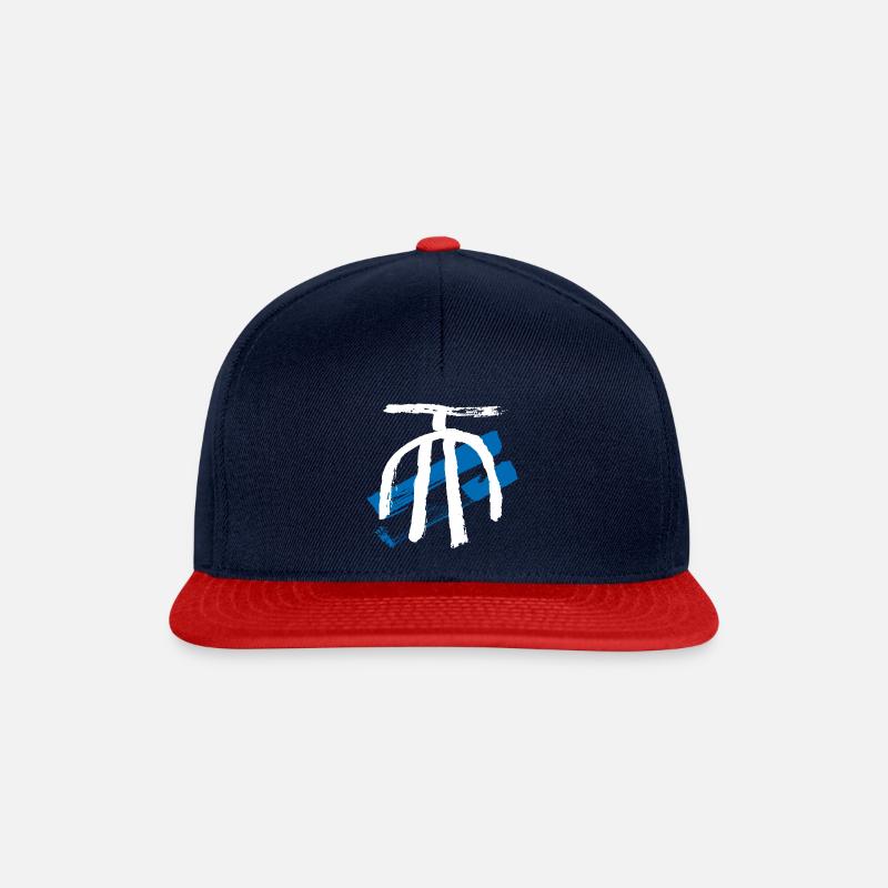 Chinese symbol - Snapback Cap - navy/red